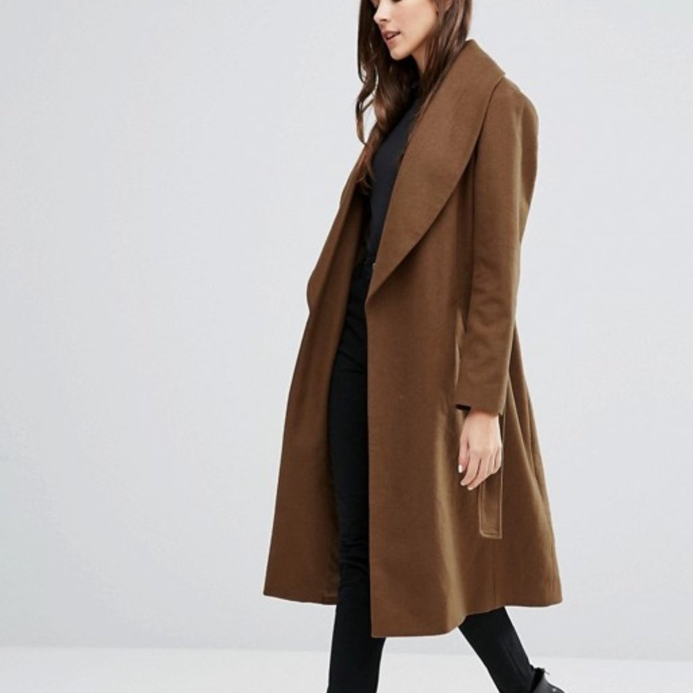 New Look Chocolate Brown Camel Coat